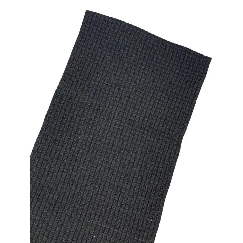 Ted Baker Men's Sewsew Scarf Black Knit Merino Wool Cashmere Blend Plain Ribbed‎